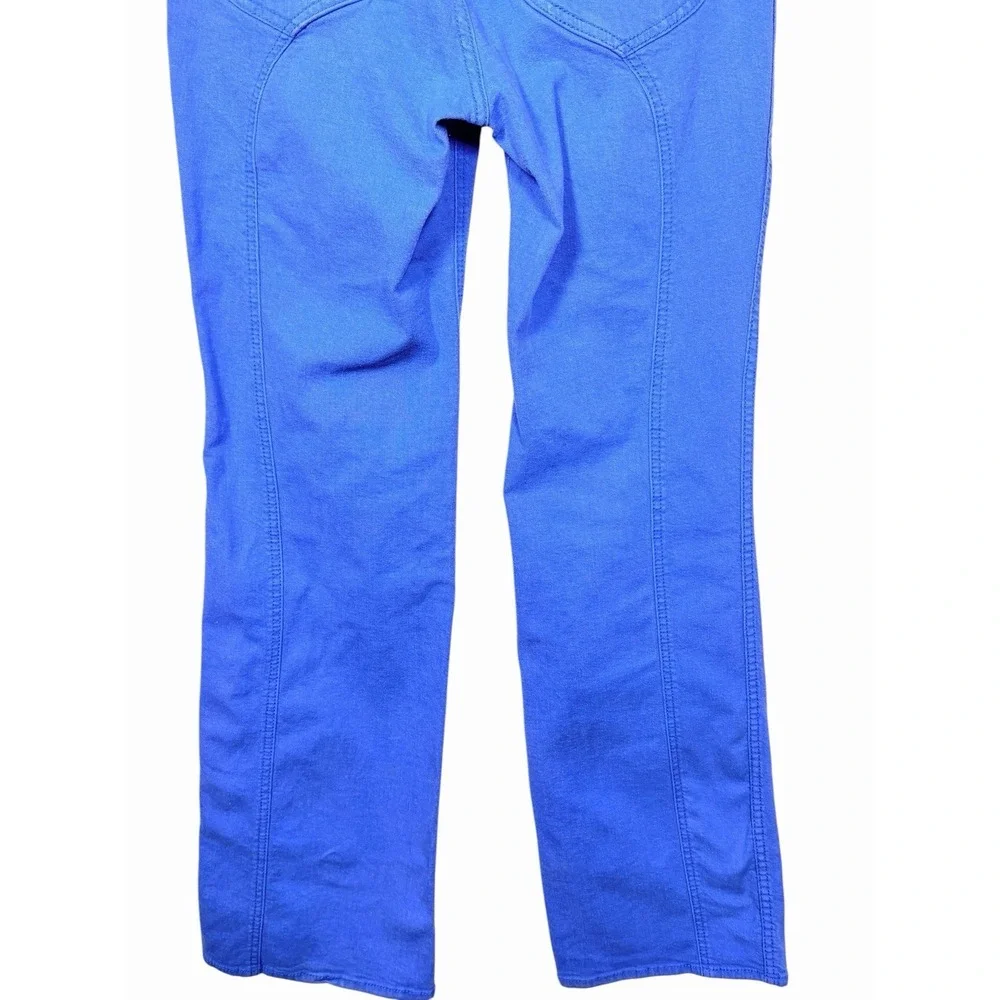 Tory Burch Blue Flare Pants Sz 30 Stretch Cotton Bootcut Preppy Chic‎ Trouser